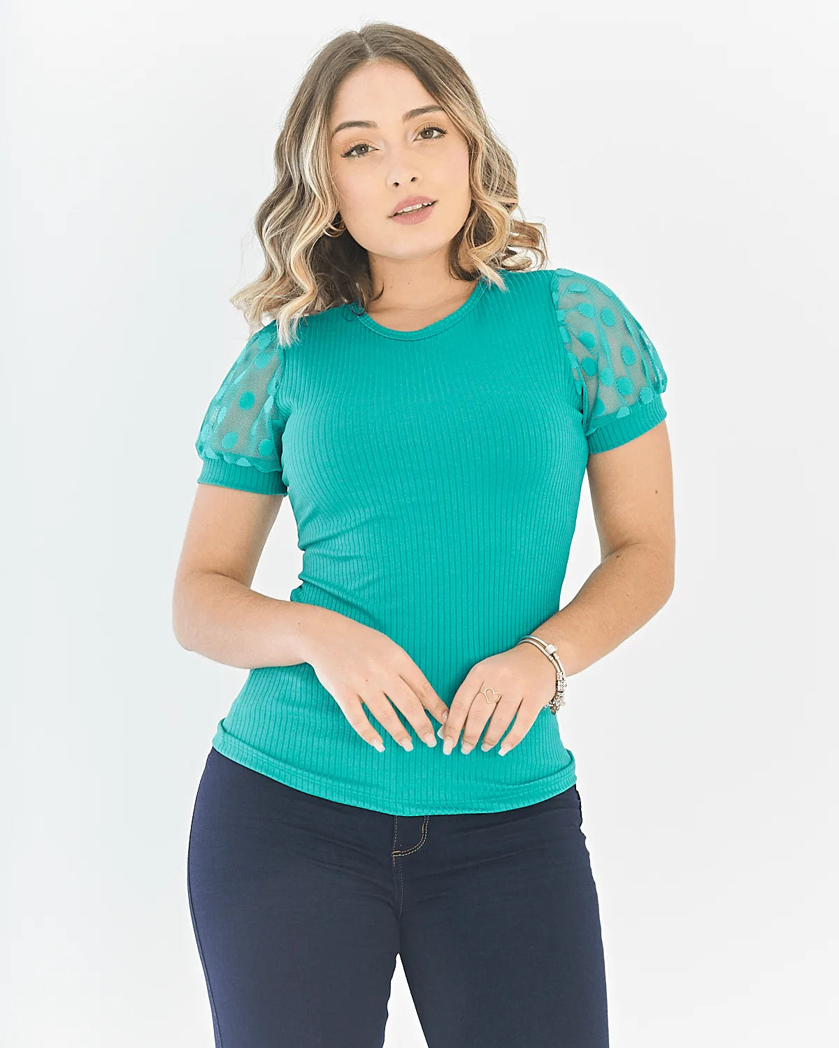 BLUSA SAFIRA MANGA TULE