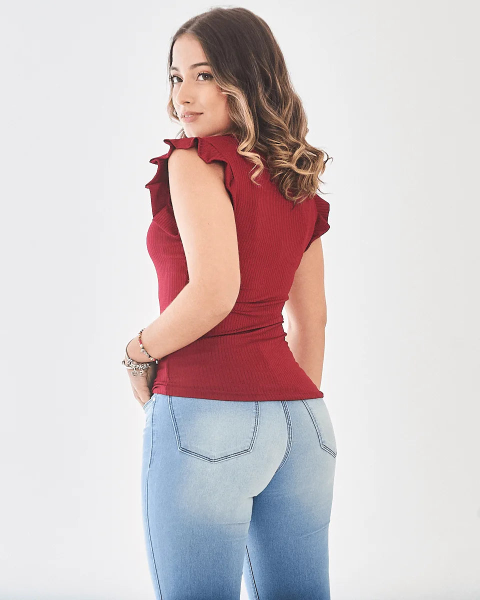 BLUSA SAFIRA PLINSADA