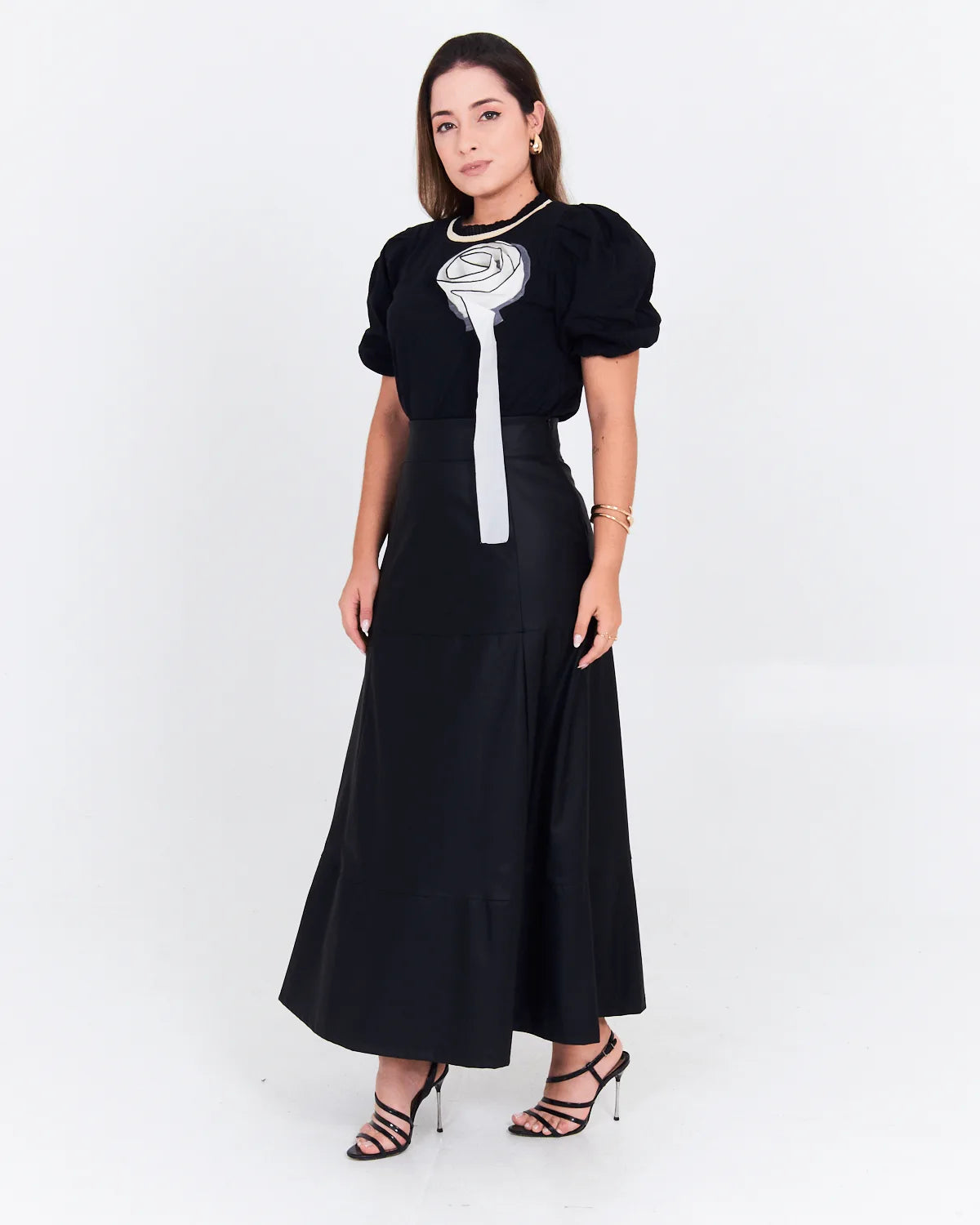 SAIA LINDA ROSA 3524 PRETO M