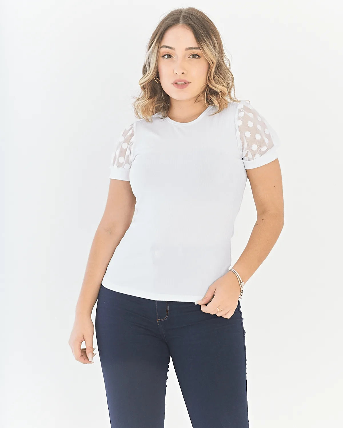 BLUSA SAFIRA MANGA TULE