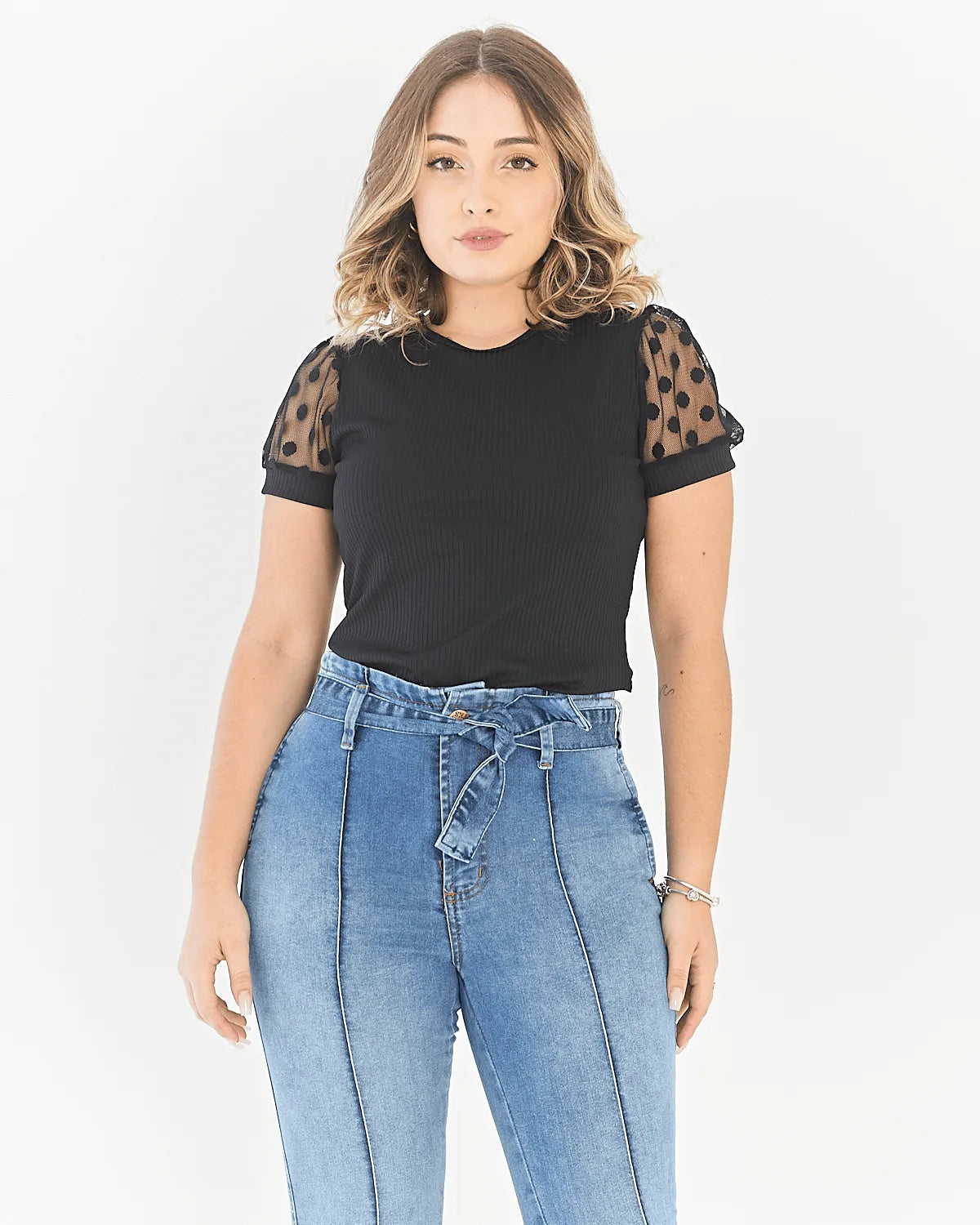 BLUSA SAFIRA MANGA TULE