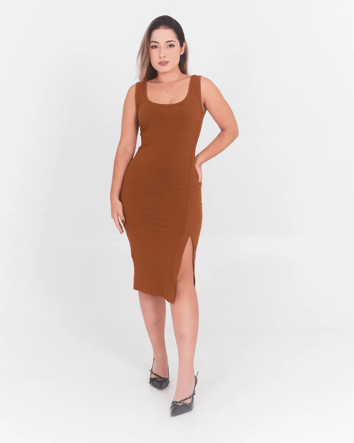 VESTIDO GROOVY 44840 AREIA QUEIMADA G