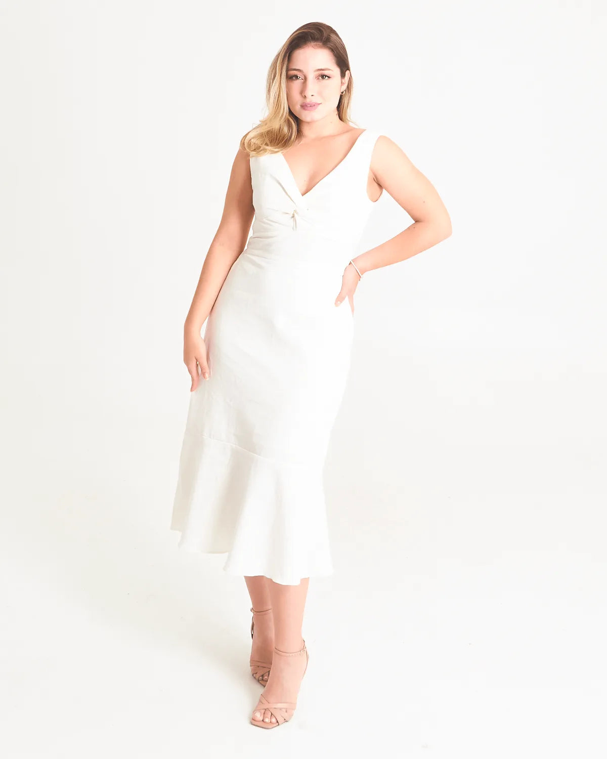 VESTIDO LUNENDER 45476 BRANCO OFF GG