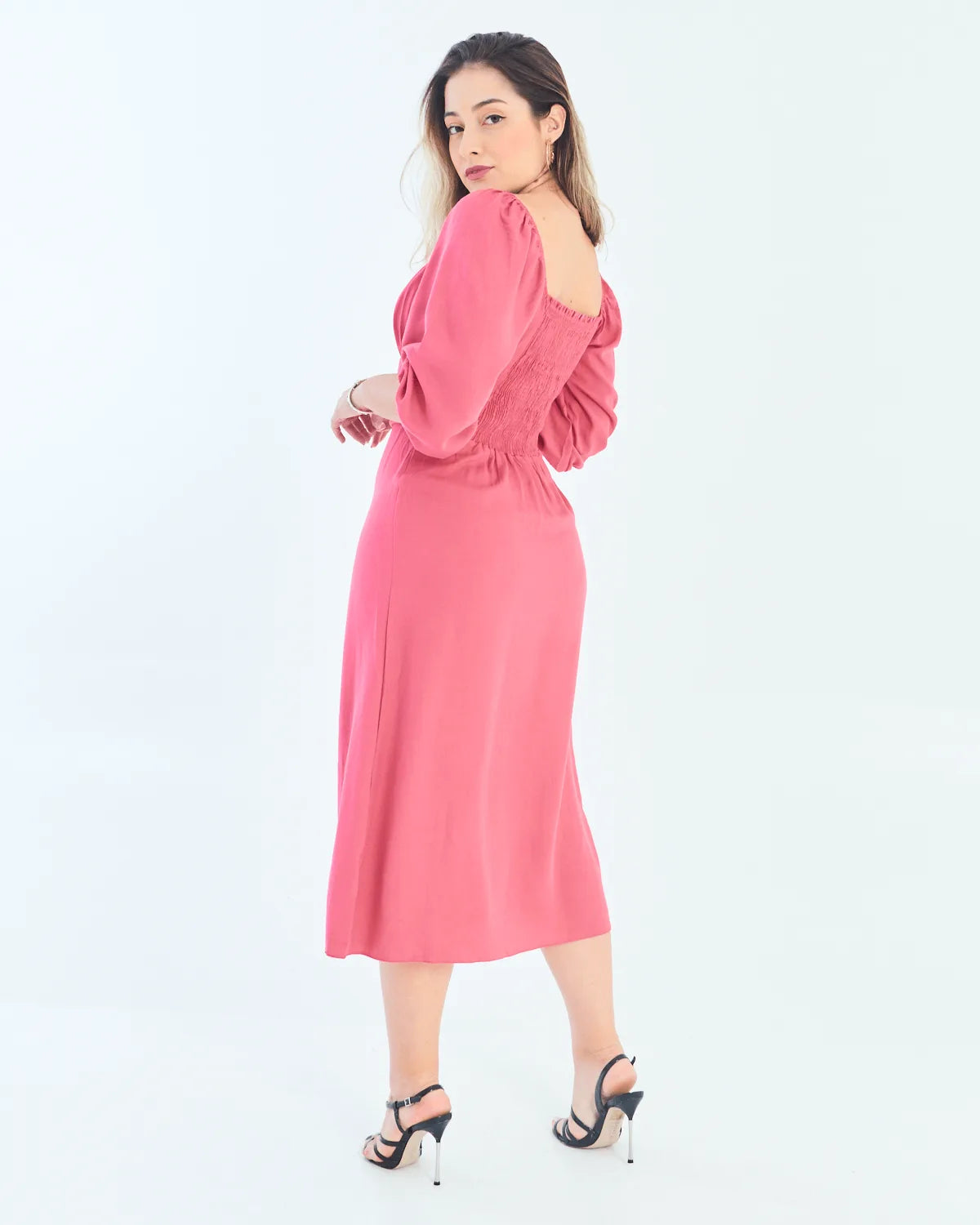VESTIDO LUNENDER 35574 ROSA GG