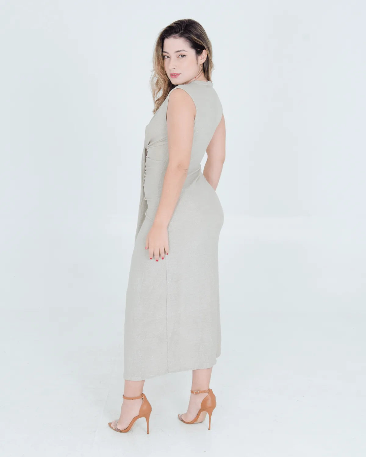 VESTIDO BELINA AA7823 PRETO/PRATA M