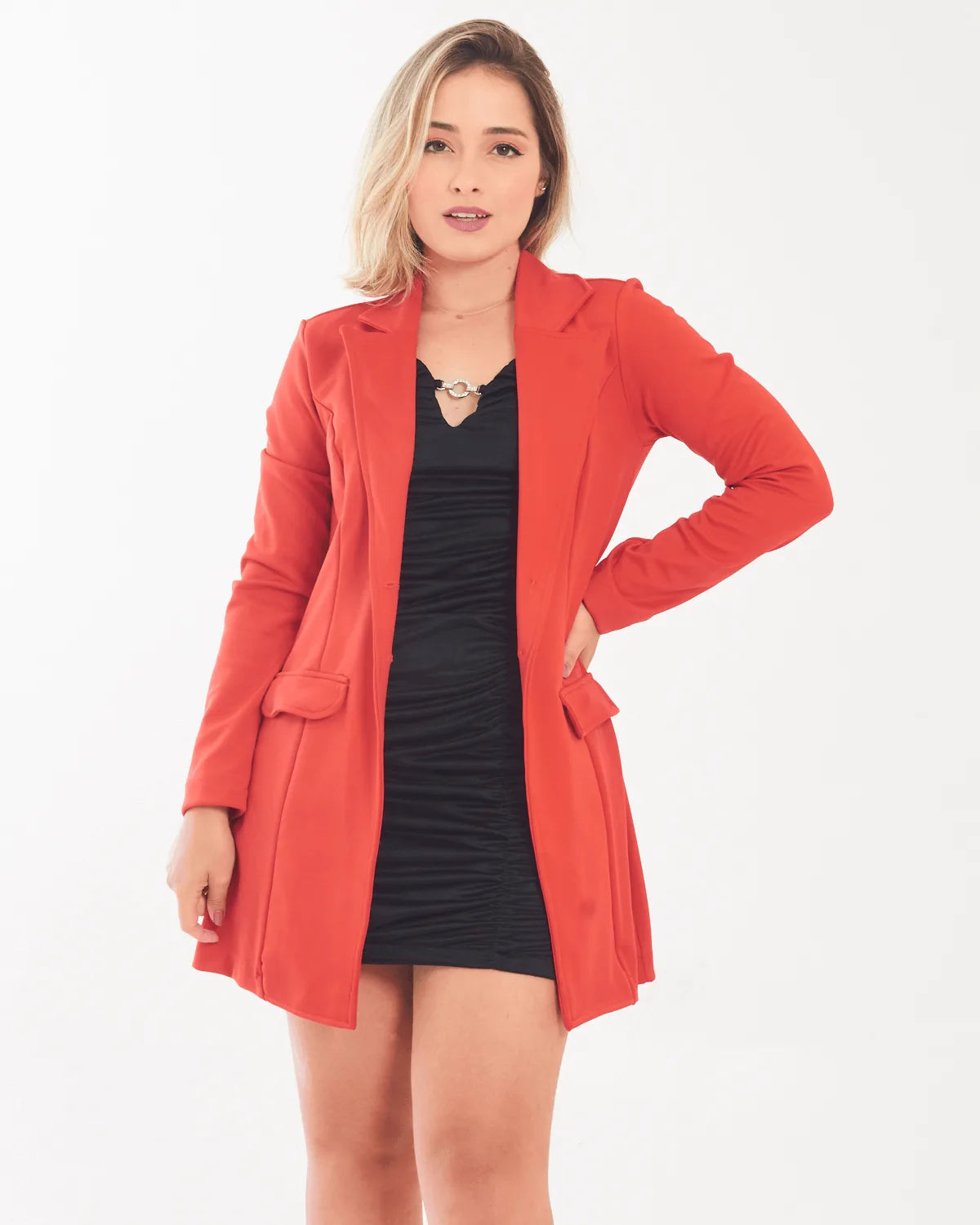 MAXI BLAZER TROPICAL 9081D VERMELHO M