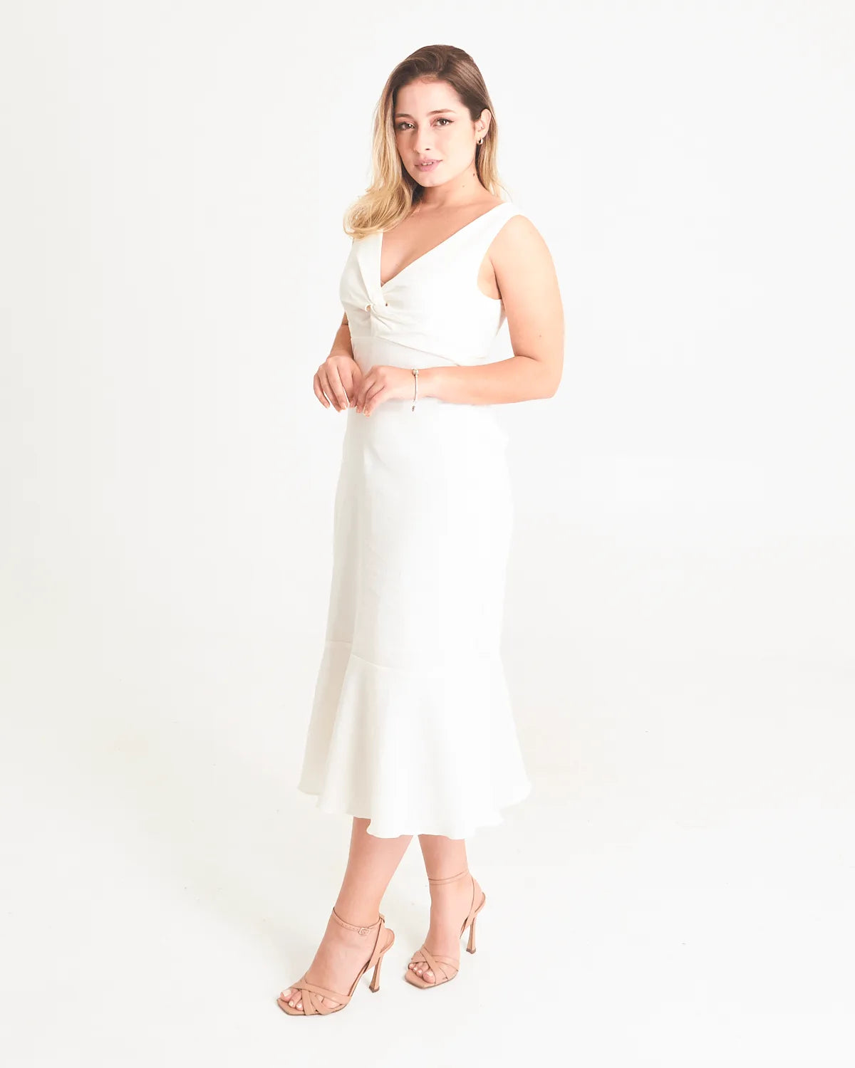 VESTIDO LUNENDER 45476 BRANCO OFF GG