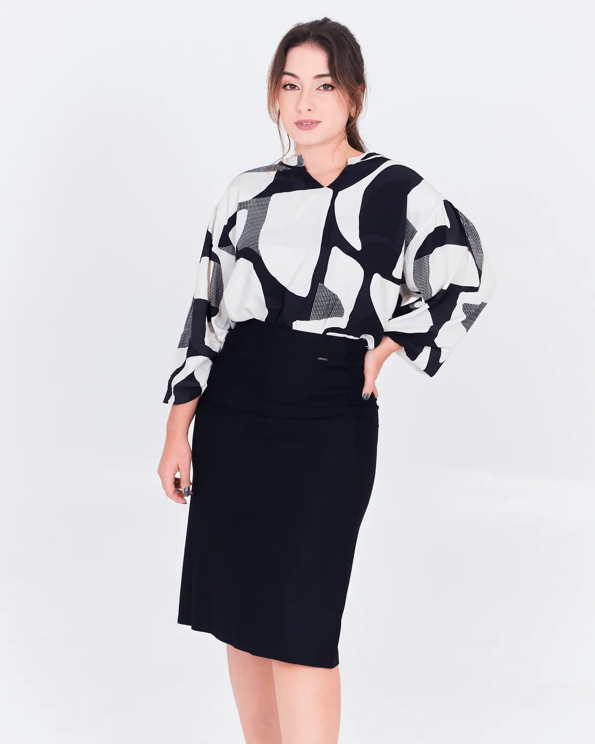BLUSA LUNENDER 67442 PRETO GG