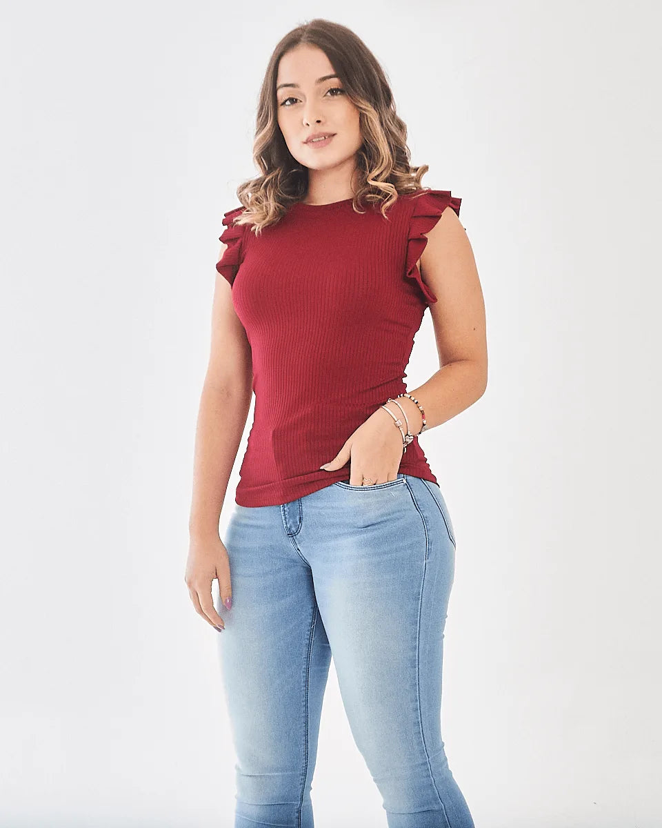 BLUSA SAFIRA PLINSADA