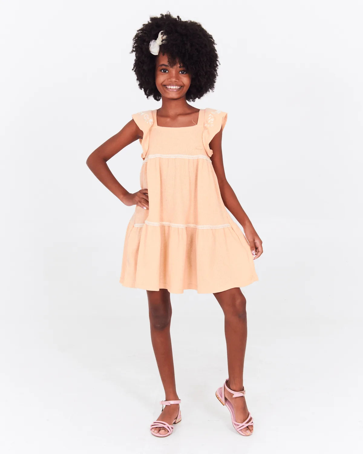 VESTIDO INF ELIAN 73175 LARANJ ARGILA 08