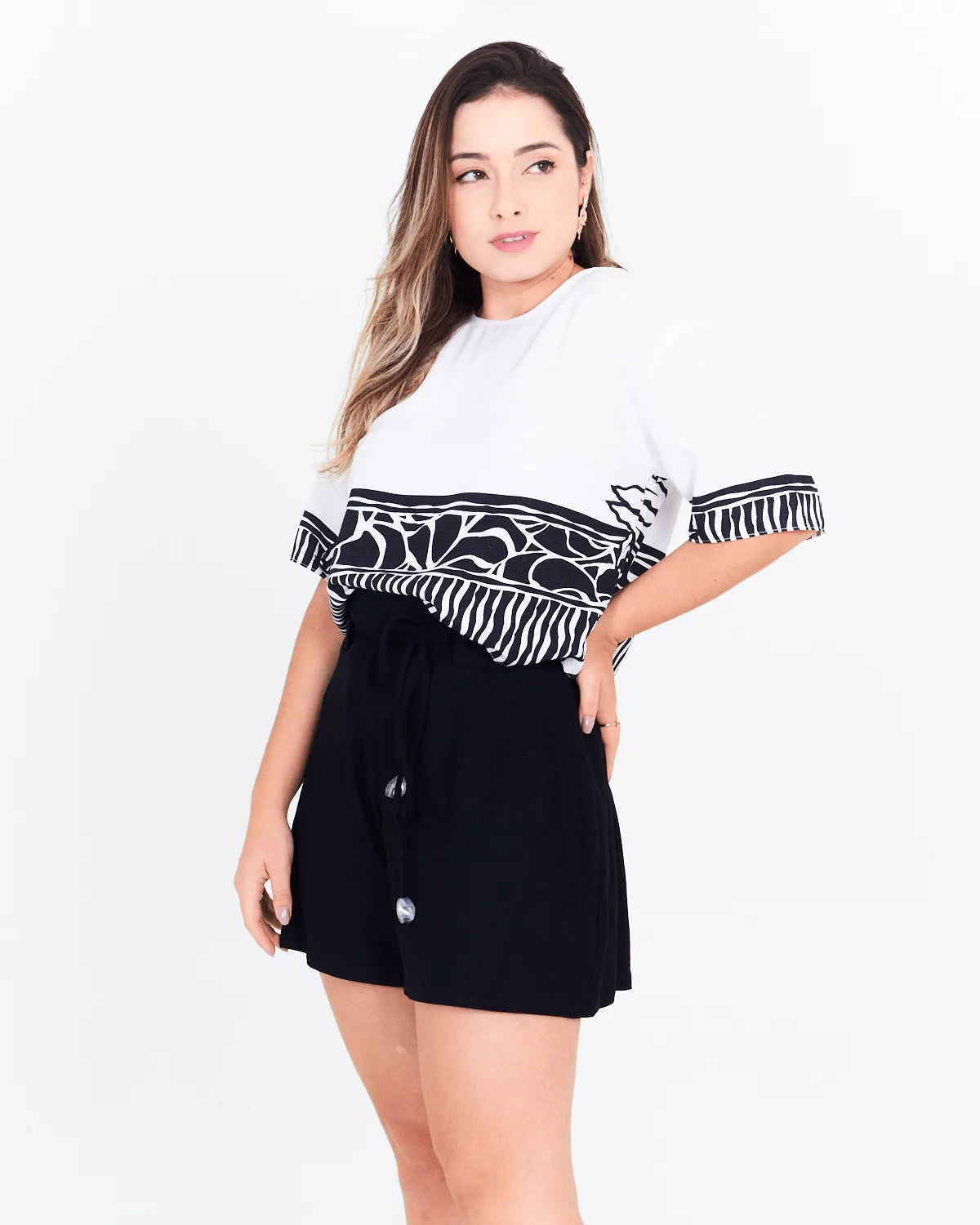 BLUSA MALWEE 1000119267 OFF/PRETO M