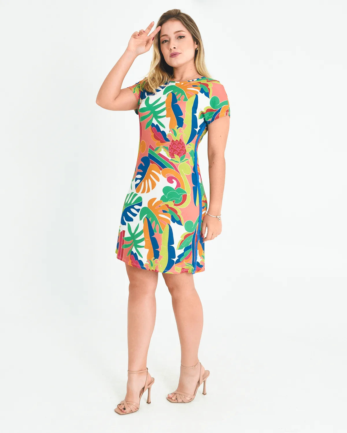 VESTIDO MALWEE 1000112069 CREME/ESTAMPADO GG