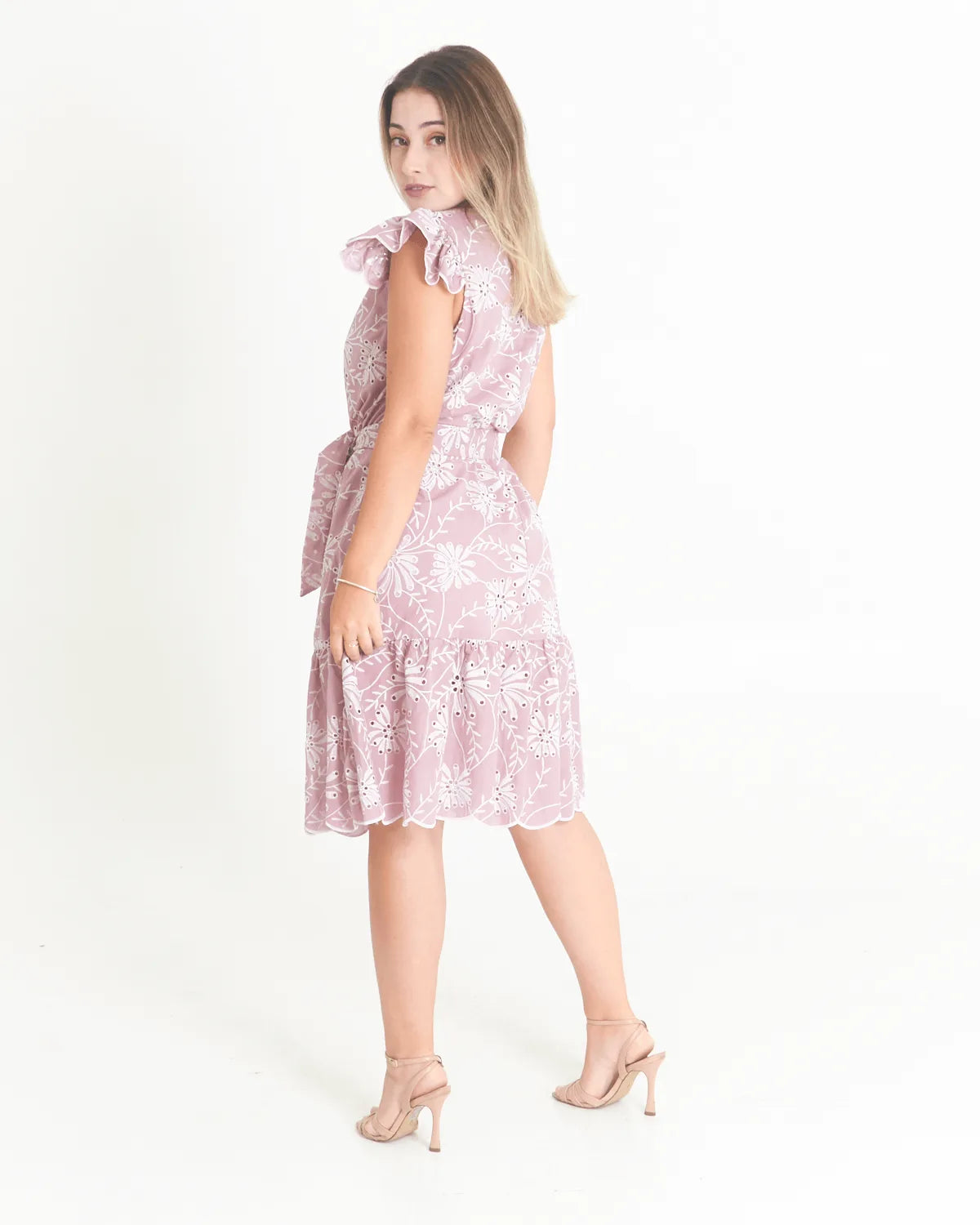 VESTIDO SAFIRA BABA/LAISE/MANG PINK P