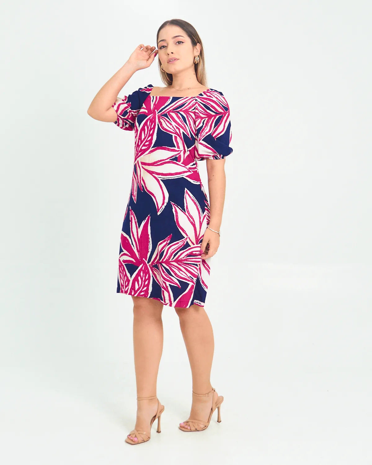 VESTIDO SAFIRA MANGA ELAS/COSTA