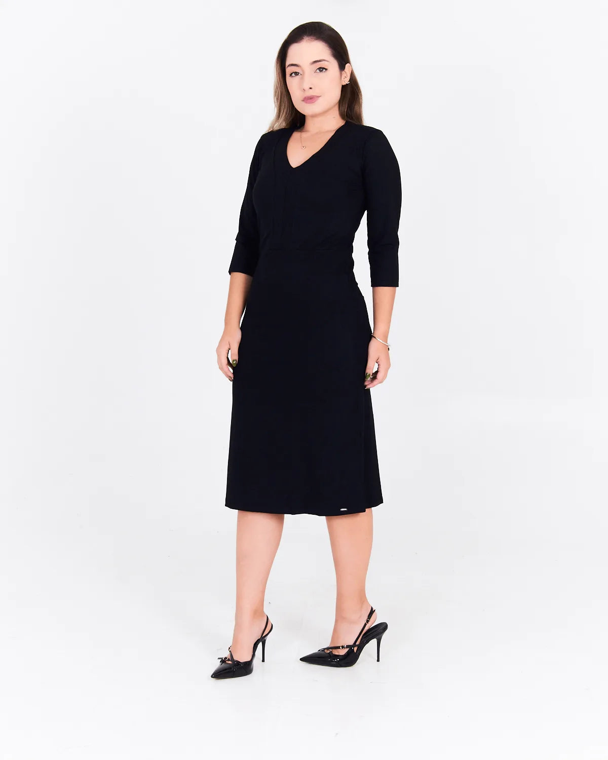 VESTIDO LUNENDER 67757 PRETO REATIVO M