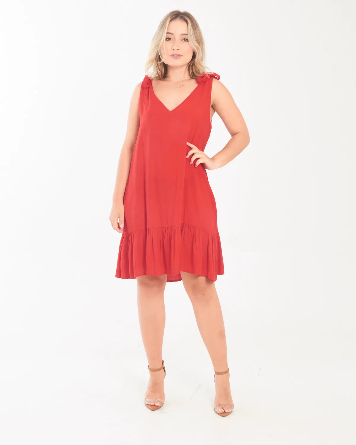 VESTIDO SAFIRA LACO/OMBRO AZUL CANDY M