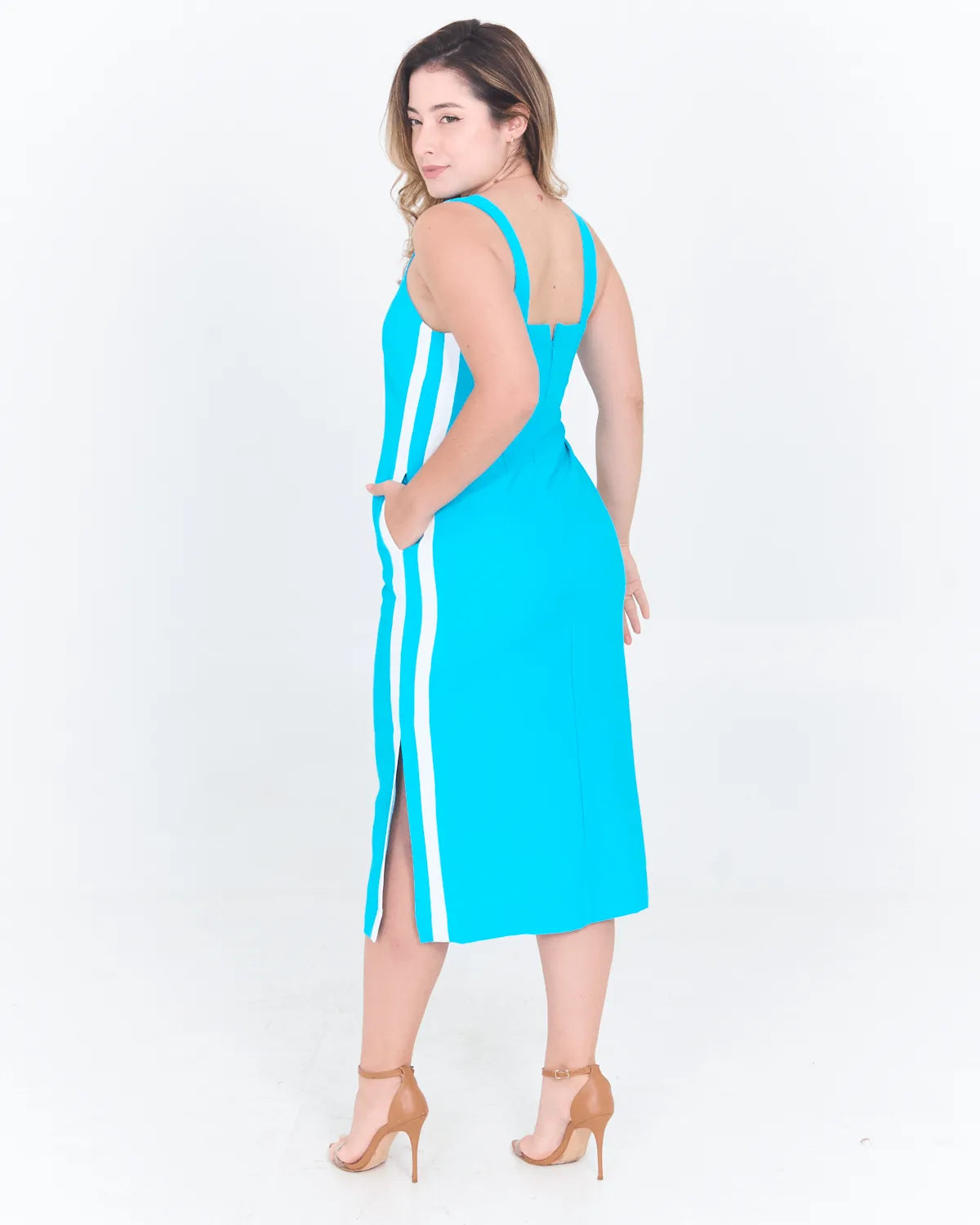VESTIDO MI&CO 1420 SALMON G
