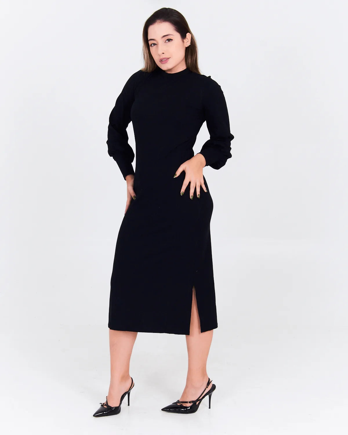 VESTIDO LUNENDER 34808 PRETO REATIVO P